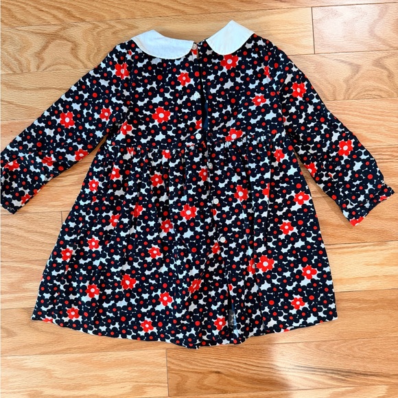 Jacadi Navy and Red Floral Dress 36M - Picture 4 of 4